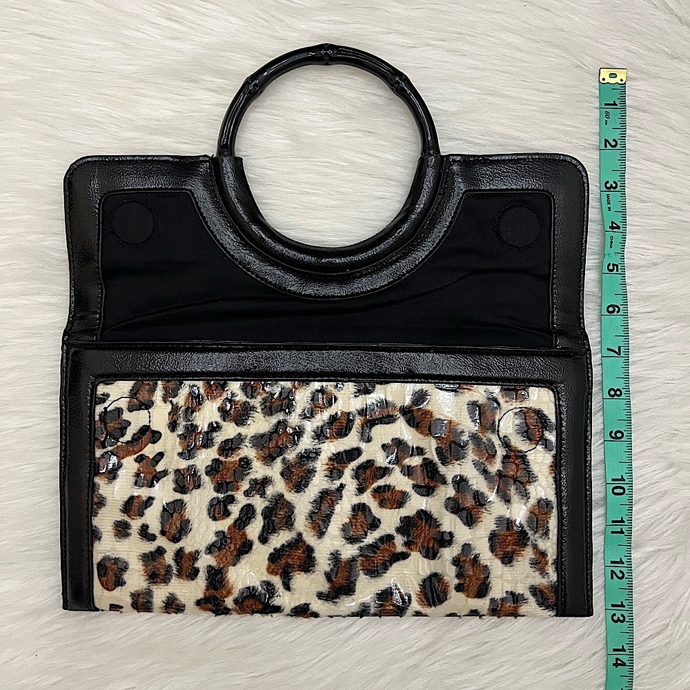 JOAN RIVERS - BLACK BROWN TAN CLASSICS COLLECTION CLUTCH - Picture 10 of 11